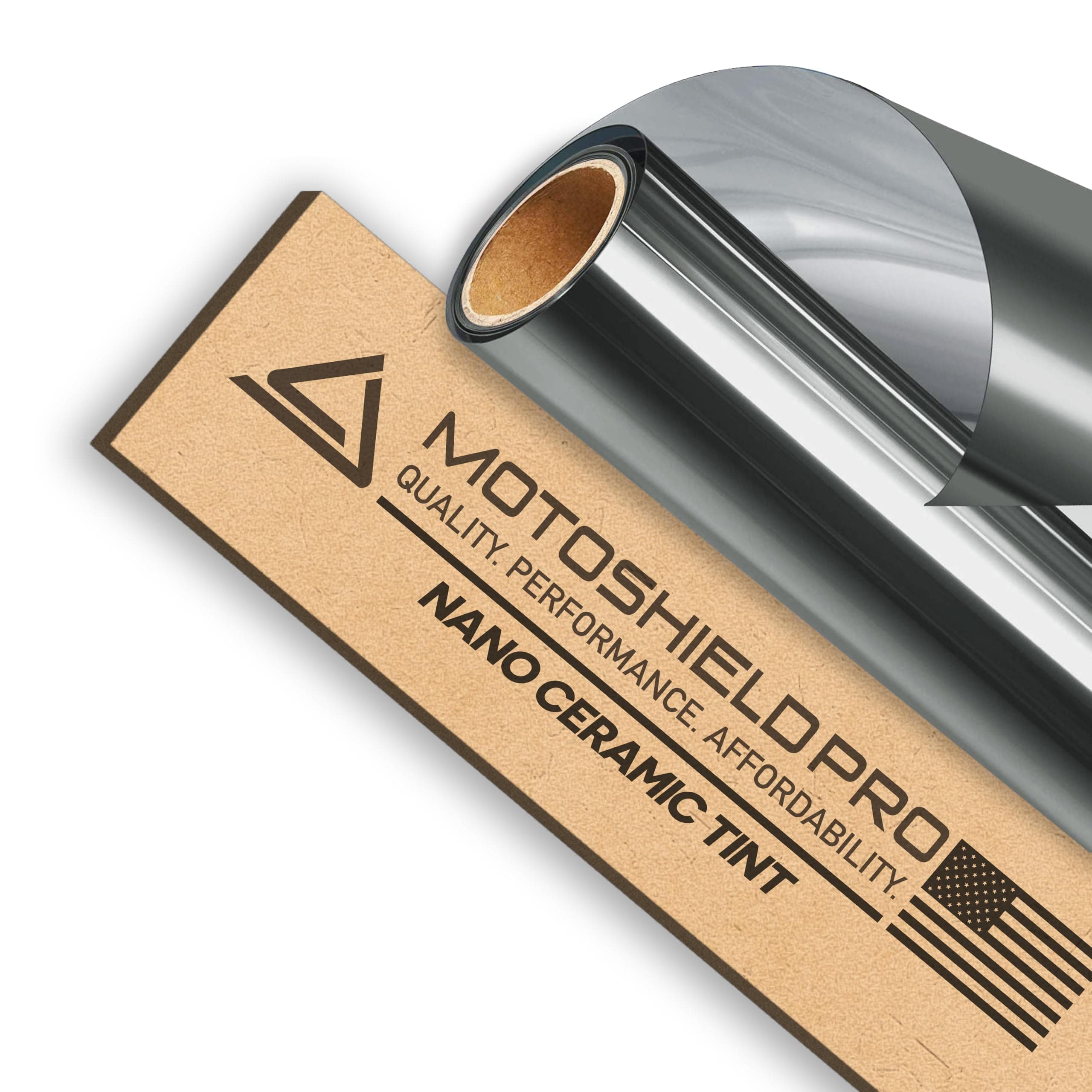 MotoShield Pro 25% VLT Nano Ceramic Window Tint for Car 20” in x 10’ ft 2PLY Roll High Heat Rejection & Glare Reduction Auto Tint Privacy Film, Rejects up to 99% IRR, 99% UV Blocking, Easy DIY Shrink