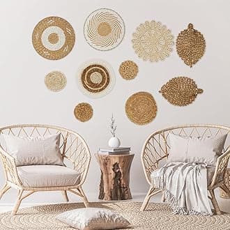 8 Pcs Boho Wall Basket Decor