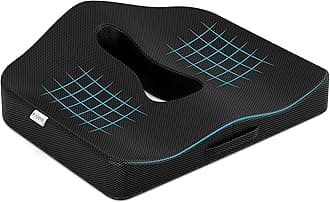 Memory Foam Coccyx Plus Seat Cushion for Tailbone Pain | 2 Years Warranty | Sciatica, Back Pain Relief - Orthopedic Chair Cushions for Sitting for Office Chair & Wheelchair (Mesh Black)