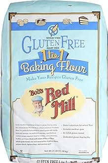Bob's Red Mill Gluten Free 1-to-1 Baking Flour, 25 Pound