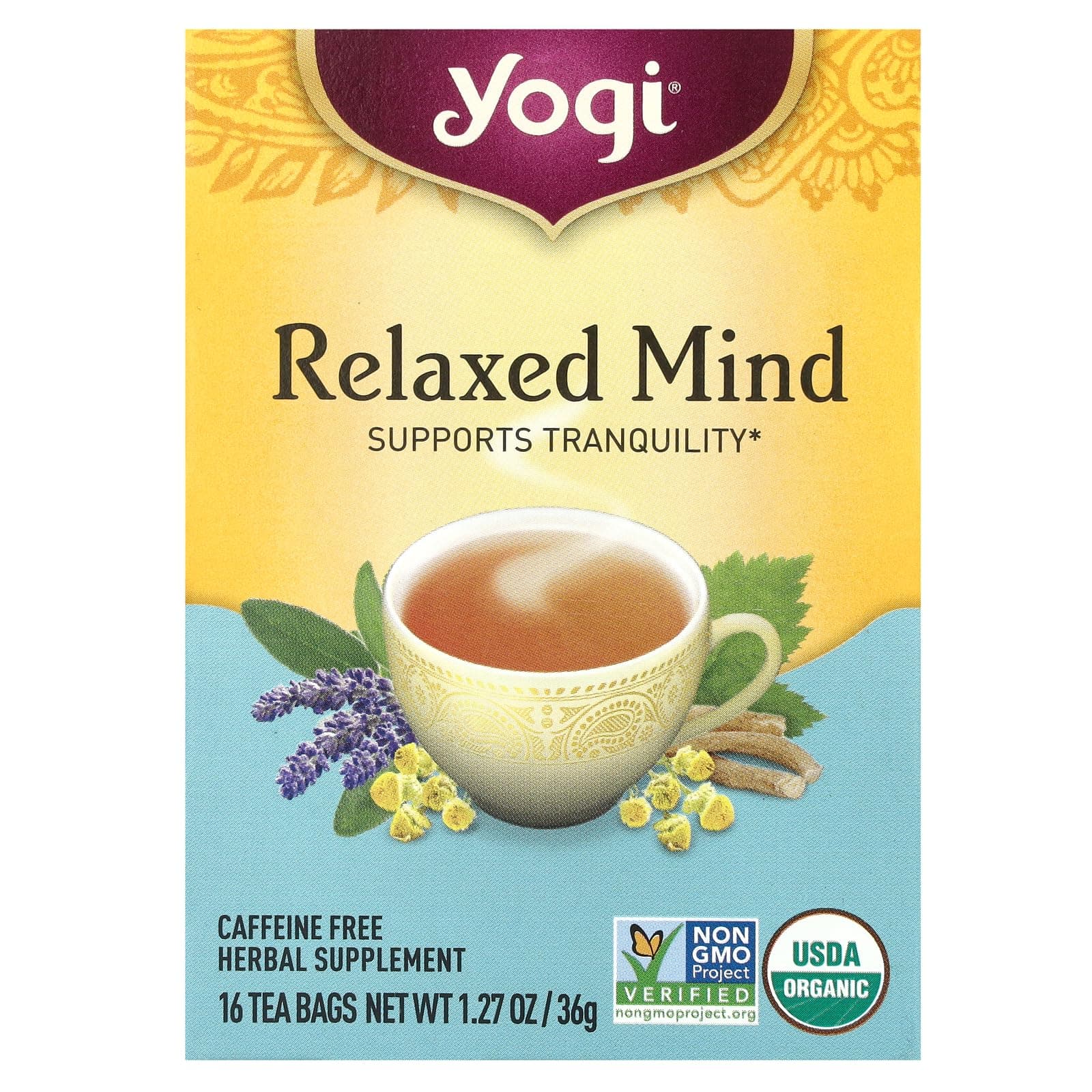 Yogi Herbal Teas, Relaxed Mind, 16 ea