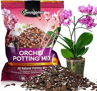 Organic Orchid Potting Mix 1qt, Mixture of Orchid Bark and Perlite, Specifically Formulated for Orchids