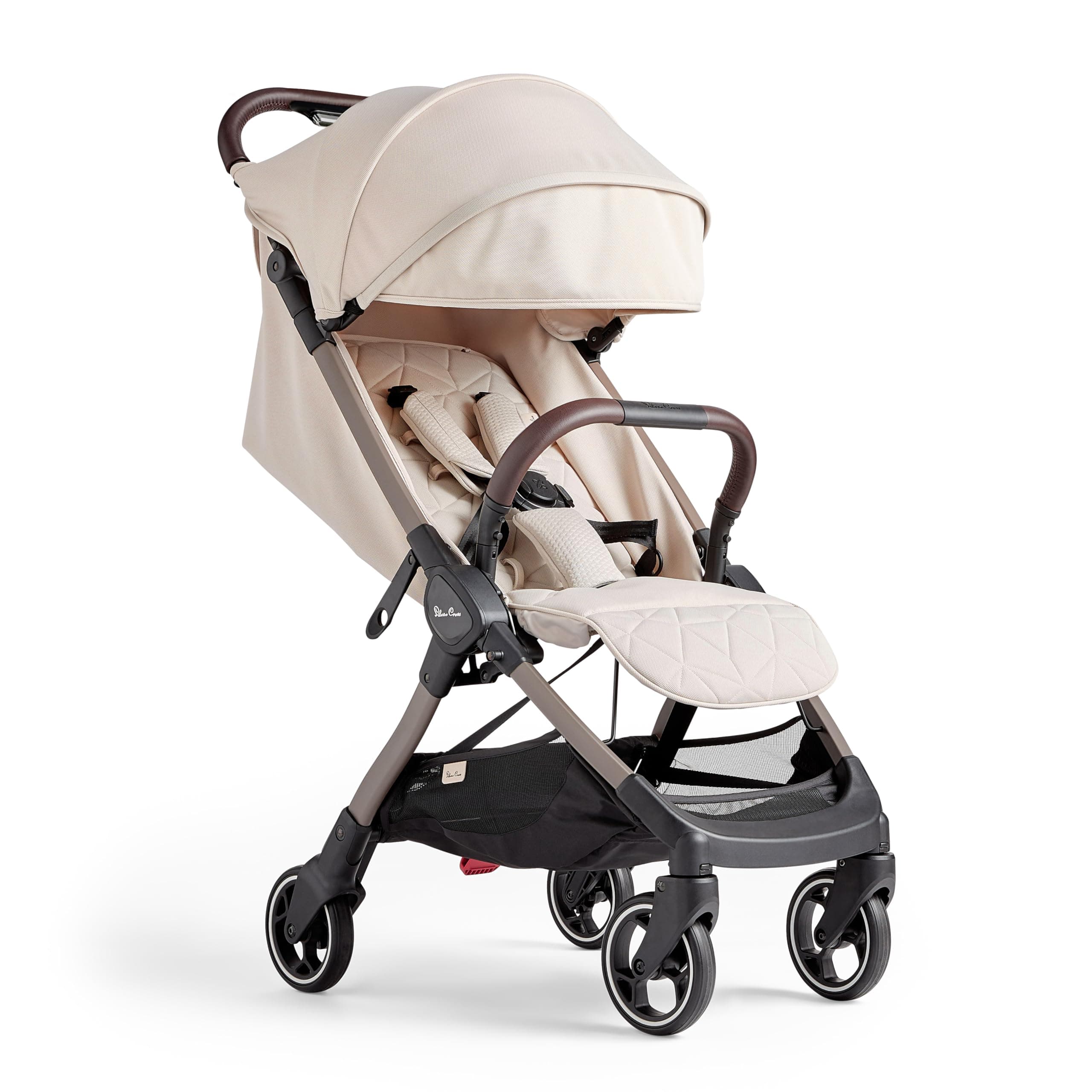 Silver Cross - Clic Compact Pushchair - Travel Stroller - Foldable & Lightweight Stroller - Cabin Size - Newborns to 4 years - Almond
