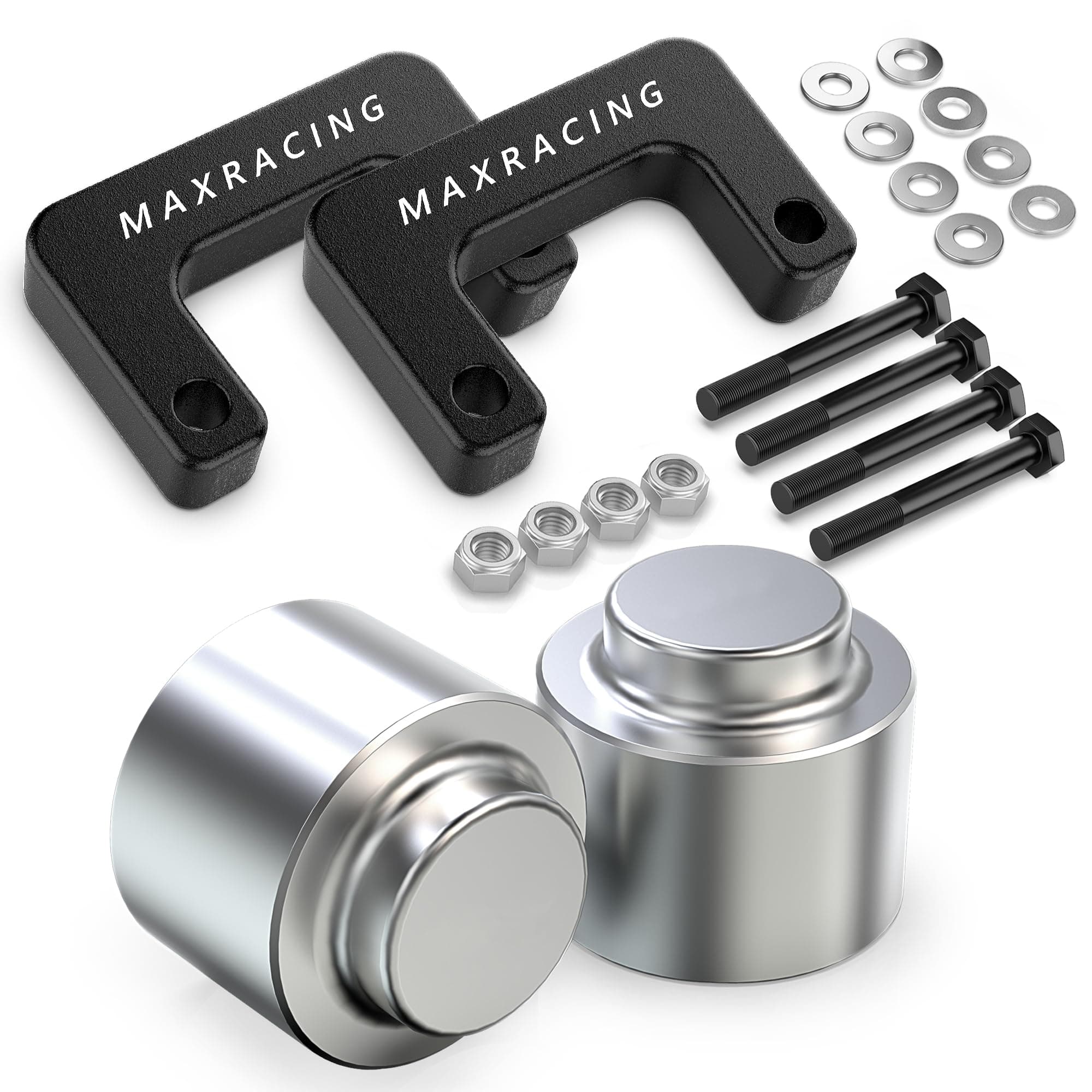 Maxracing 2.5" Front + 2.5" Rear Leveling Lift Kit Compatible with 2007-2020 Chevy Suburban 1500/2007-2013 Chevy Avalanche 1500/2007-2020 Chevy Tahoe / 2007-2020 GMC Yukon 1500 4WD/2WD