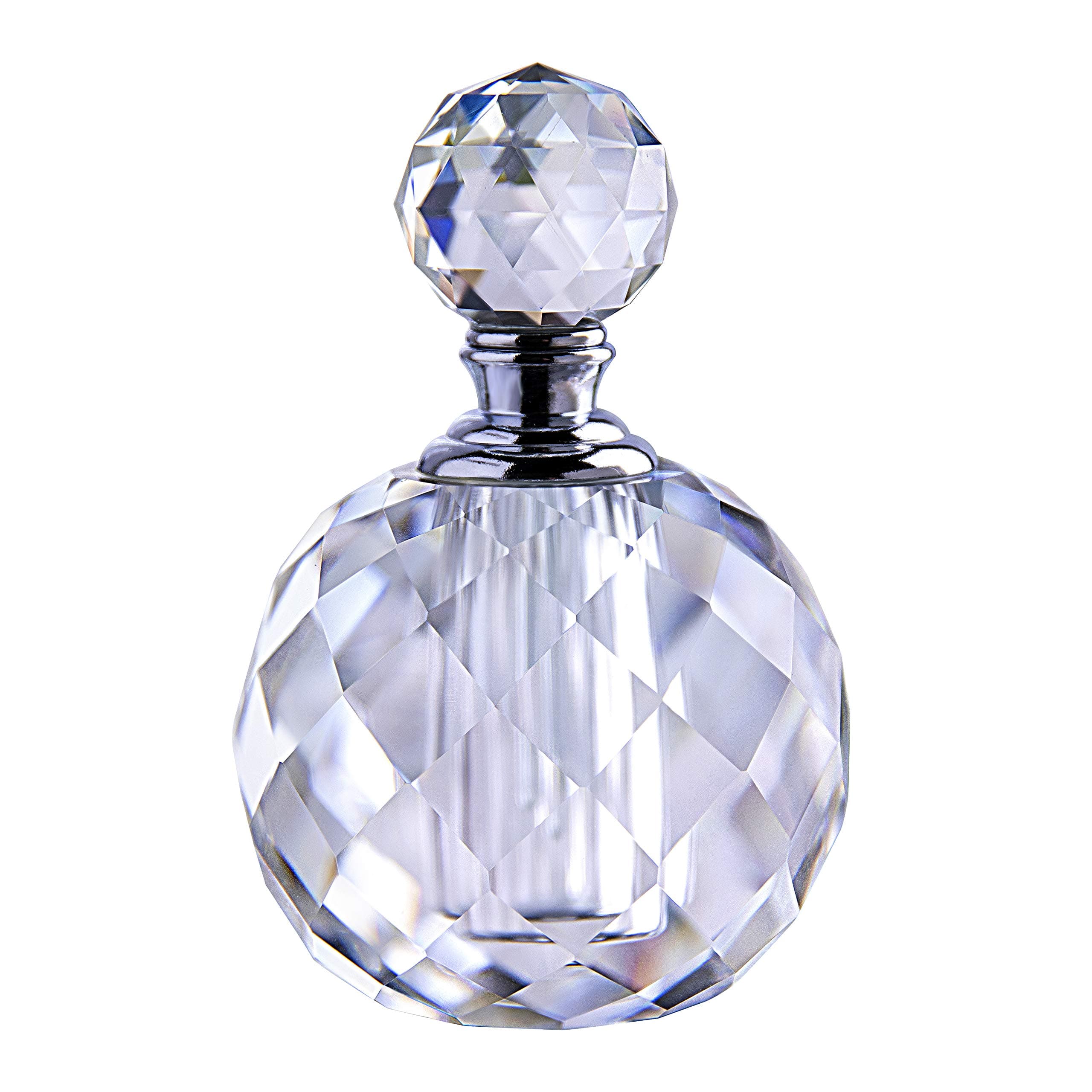 H&D Crystal Art Deco Vintage Style Perfume Bottles Empty Glass Refillable 10ml