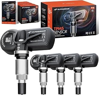 A-Premium 4PCS Pre-Programmed TPMS Sensor Tire Pressure Monitoring Sensor - Compatible with Jeep, Maserati Models - Grand Cherokee, Grand Wagoneer, Wrangler, Gladiator, Granturismo, Grecale - 433MHz