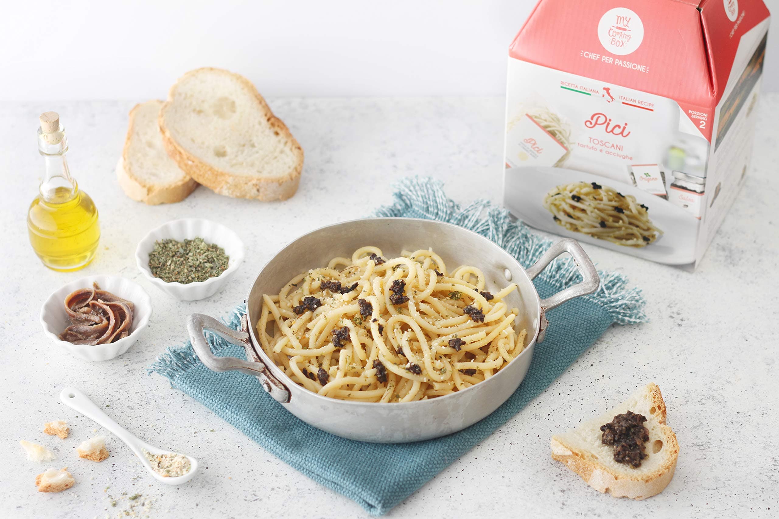 My Cooking Box Tuscan Dinner x5 Serving Pici Pasta with Truffle - Gift Box