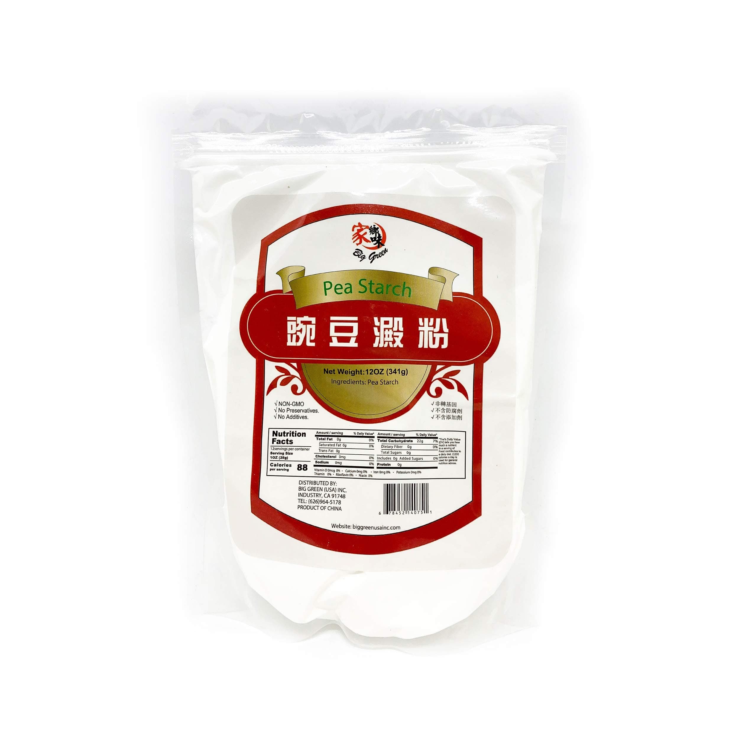 Big Green- Pea Starch, 12oz, Non-GMO, 豌豆澱粉