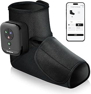 Comfytemp Air Compression Therapy Device K1007, Portable Foot Massager with Heat, Cordless Ankle Massage Boot for Pain Relief and Circulation, Ideal for Men Women Seniors (1Pack, Fits Size 6 to 10)
