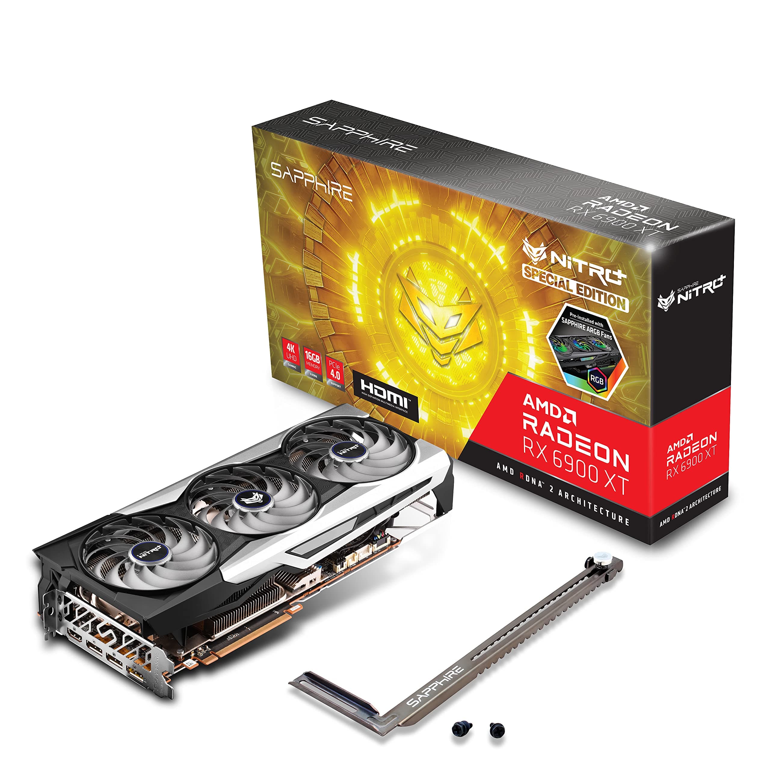 Sapphire Technology Nitro+ AMD Radeon RX 6900 XT Special Edition PCIe 4.0 Gaming Graphics Card with 16GB GDDR6 (11308-03-20G)