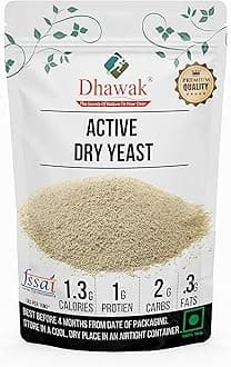 Dhawak Active Dry Yeast Powder, Instant Yeast, Yeast for Baking Pizza, Yeast for Breads, Dry Yeast (200)