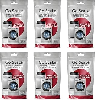 Washing Machine Cleaner Descale Powder Descaling Appliance Quick Drum Descale Deep Cleaning for Semi and Fully Automatic Front and Top Load Tub Clean Pouches 100g (Packet Of 6)