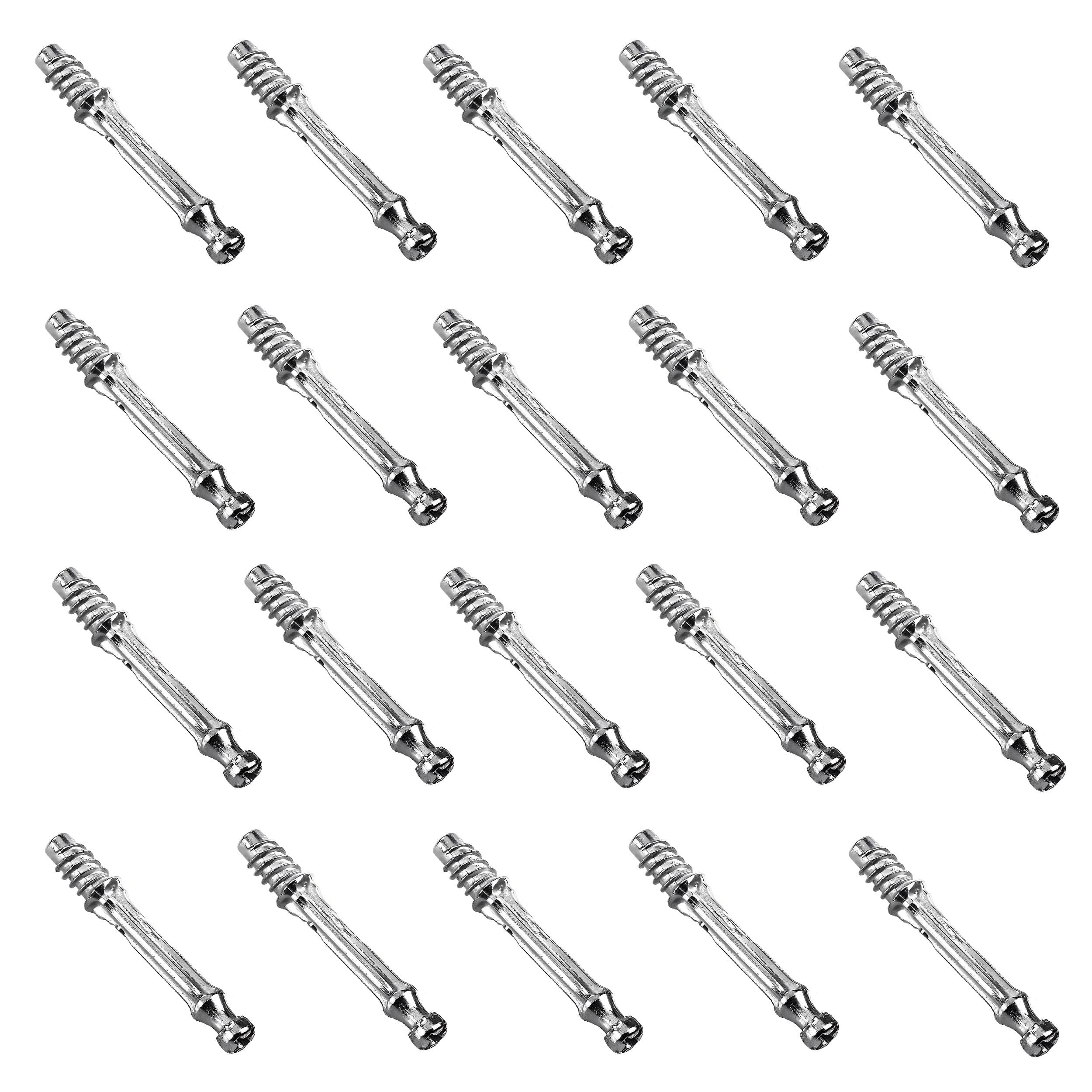 TERF® M6 X 45mm Cam Fixing Dowel Screw M6 (6mm) X 45mm Flat Pack Furniture Fixing Joint Connector Bolt for Wardrobe Drawer Closet Bed Cabinet Cupboard Professional Carpenters Use - Pack of 20