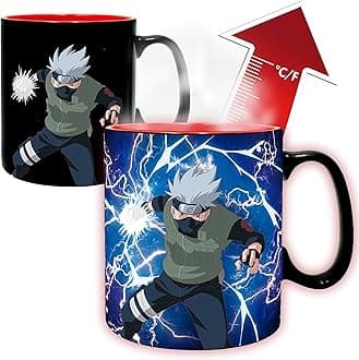 Naruto Shippuden Sharingan Heat Change Ceramic Color Changing Coffee Tea Mug 16 Oz. Anime Manga Drinkware Home & Kitchen Gift