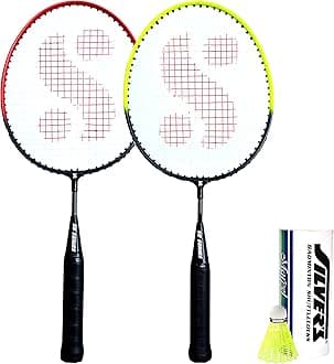 Silver's Junior Pedal Combo-5 (2 Badminton Rackets, 3 Plastic Shuttlecock)