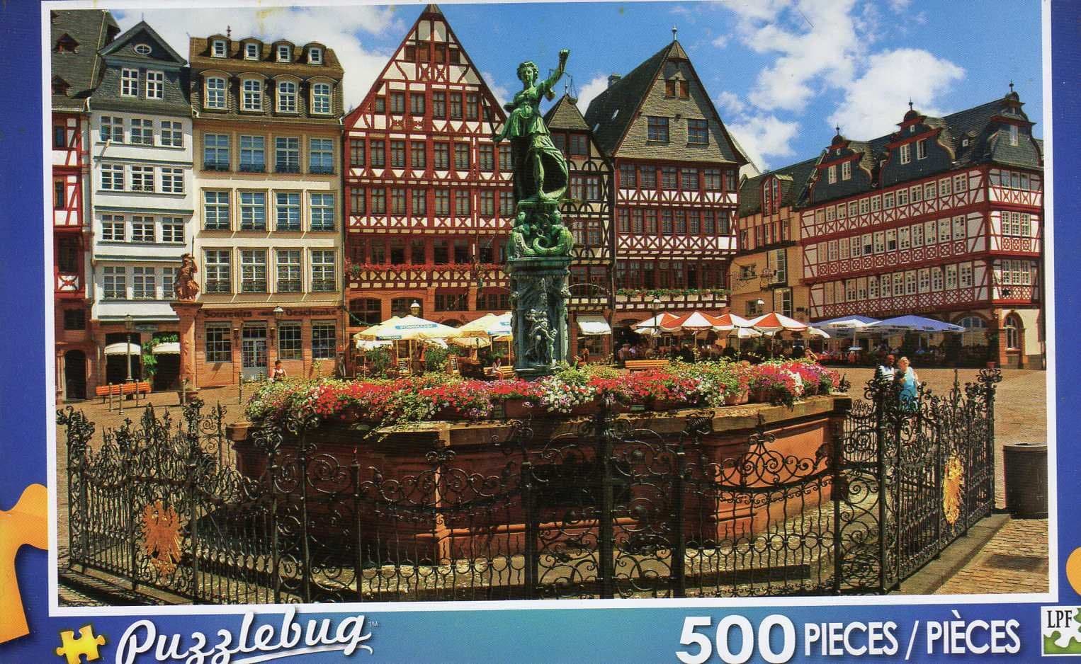 Romerberg Square - Frankfurt Germany - Puzzlebug - 500 Pc Jigsaw Puzzle - NEW