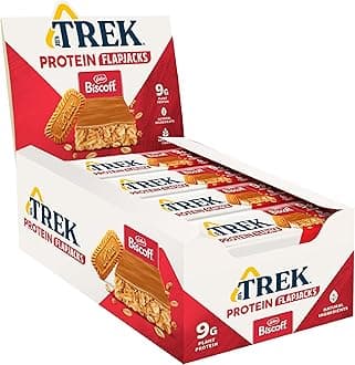 JB's TREK High Protein Flapjack Biscoff - Plant Based - Vegan Snack - 50 g x 16 bars