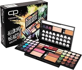 CP Trendies Alluring Makeup Kit No. 86 for Ladies & Girls | Perfect Makeup Gift Set for Women with 48 Eyeshadows, Blush Brush, Dual Ended Applicator, Lip Brush, Blusher, Compact Powder, Lip Gloss
