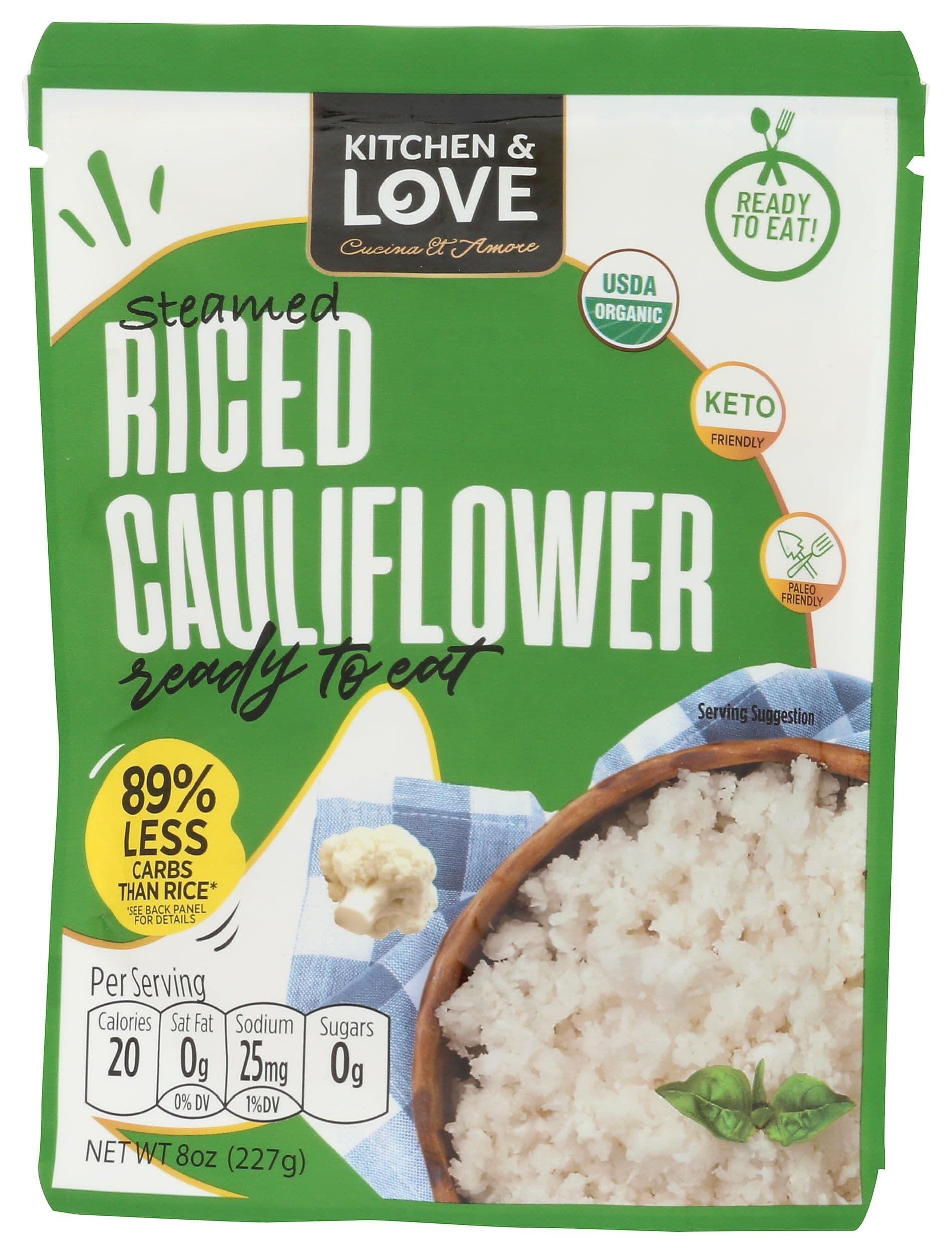Organic Ready to Eat Riced Cauliflower, 8 OZ