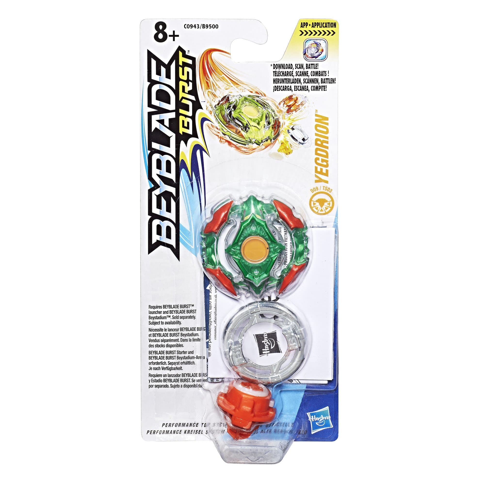 Hasbro - Beyblade 1543974G. Top Yegdrion STD.