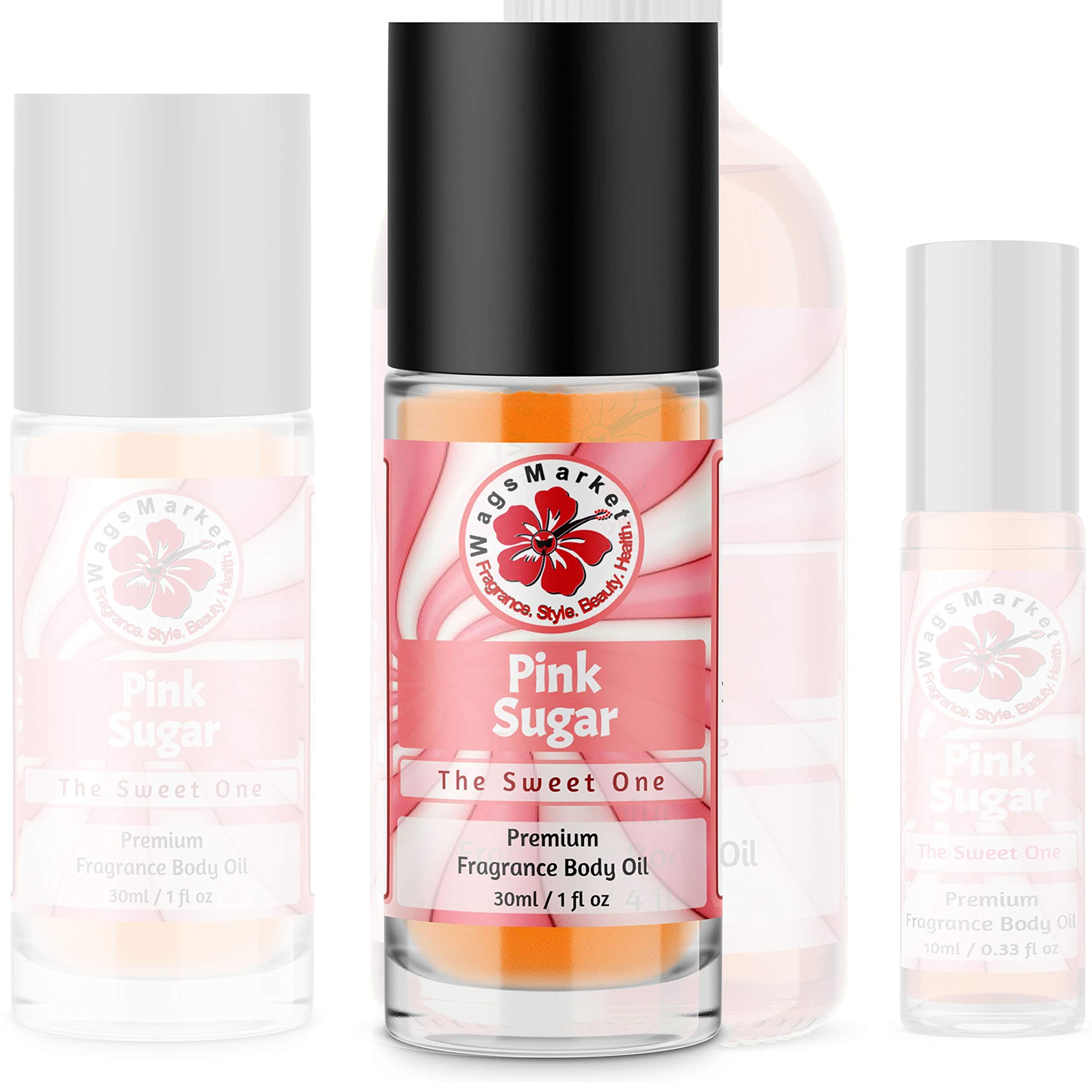 Pink Sugar Perfume Oil, Choose from 0.33oz Roll On to 4oz Glass Bottle (1oz Roll On)