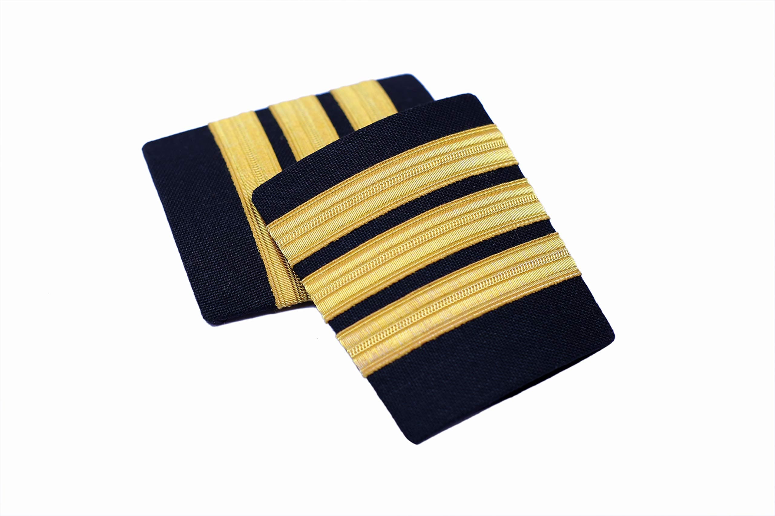 First Officer Pilot Epaulets - 3 Stripe (Gold)