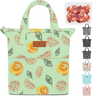 Lunch Box for Women, Lunch Bag for Women Men Adult Simple Lunchbox Reusable Lunchbag Insulated Lunch Boxes Large Capacity Cute Lunch Tote Bag, with Food Storage Bags for Work, Office or Picnic