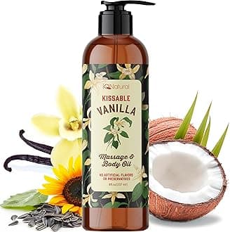 Fractionated Coconut Oil for Skin, Edible Massage Oils for Date Night, Oil for Massage Therapy, BodyOil for Intimacy, Sensual Massage, Warming Massage Oils for Date Night Heat Edible - 8oz