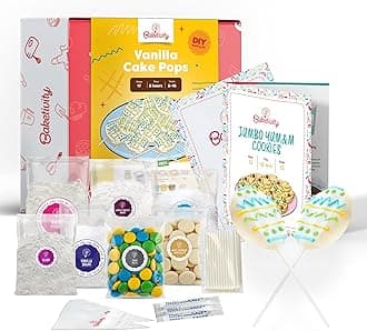 BAKETIVITY Kids Baking DIY Activity Kit - Bake Delicious Vanilla Cake Pops with Pre-Measured Ingredients – Best Gift Idea for Boys and Girls Ages 6-12