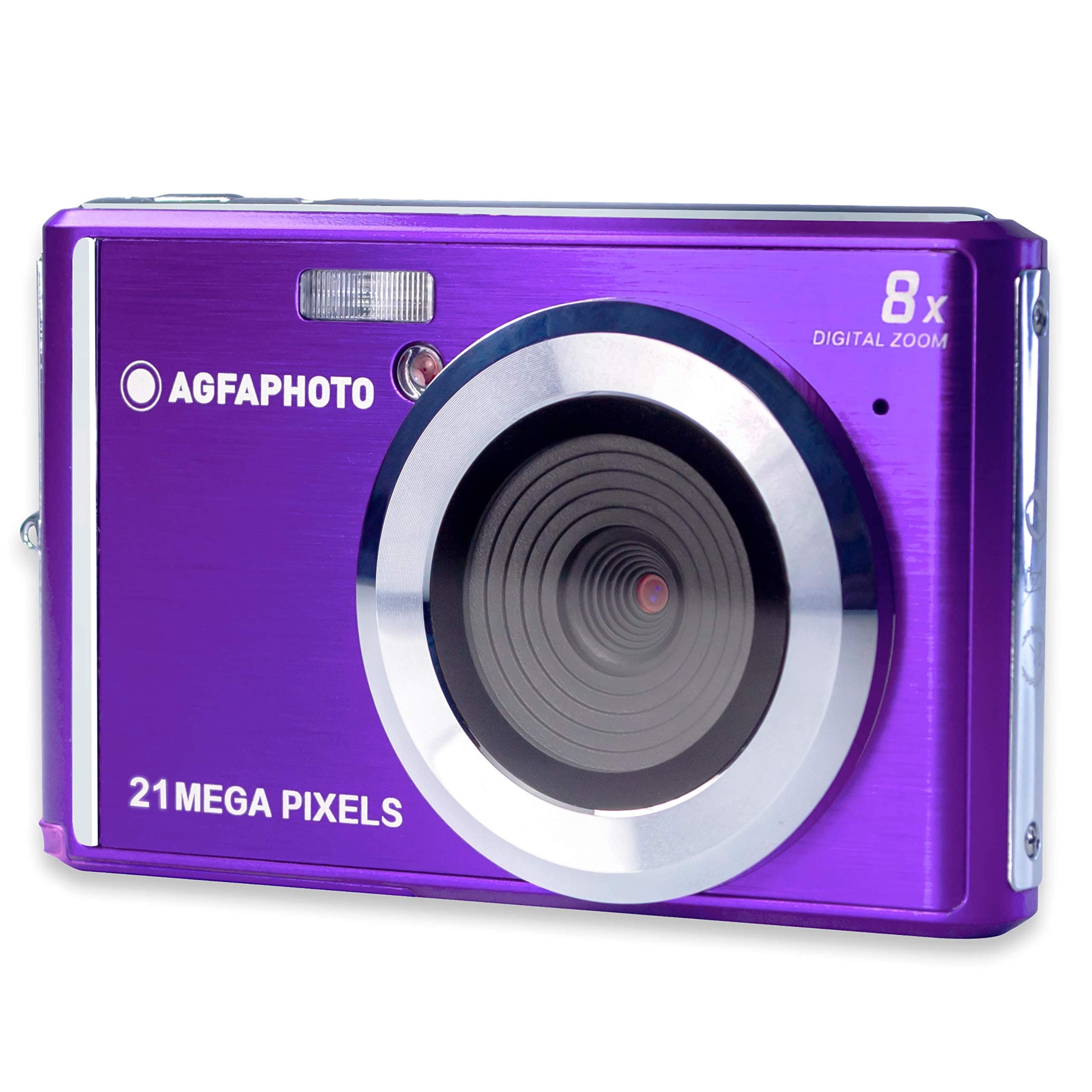 AgfaPhoto Realishot DC5200 Compact Camera, 21MP, 2.4" LCD Screen, 8X Digital Zoom, 720p HD Video, Lithium Battery, SD Cards, Scene Modes