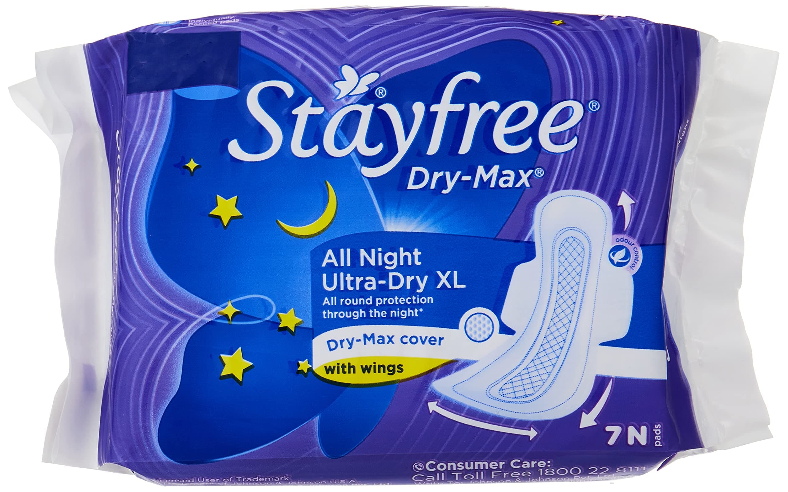 Stayfree Dry-Max All Night Ultra-Thin With Wings - X-Large (Pack Of 7 Pads)