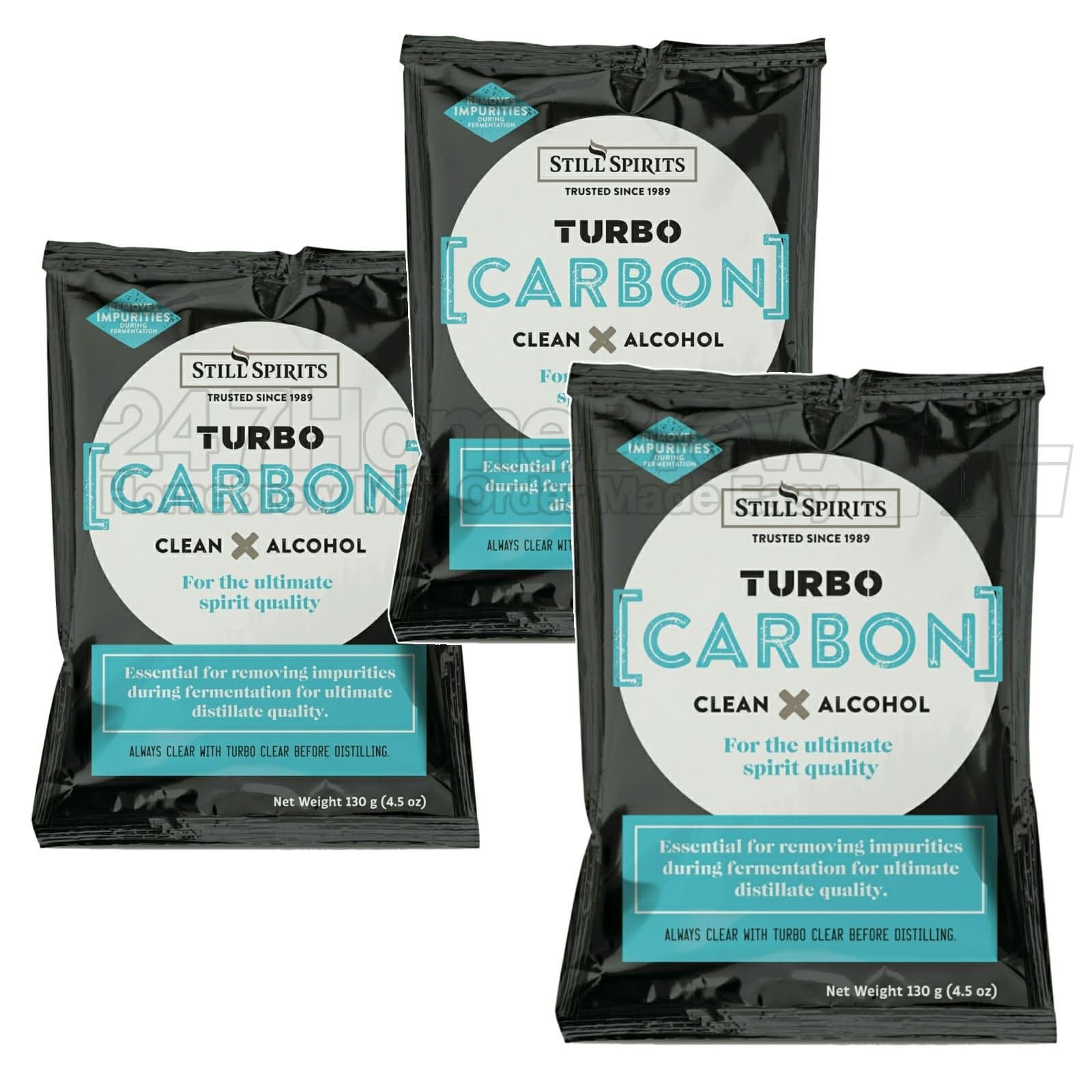 3x Still Spirits Turbo Carbon 140g Liquid Charcoal