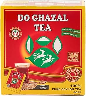 Do Ghazal Super Ceylon Black Tea Bags - 50 x 2g Teabags Individually Wrapped