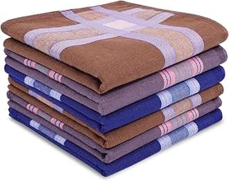 Selected Hanky 100% Cotton Men's Handkerchiefs 6 Piece Gift Set