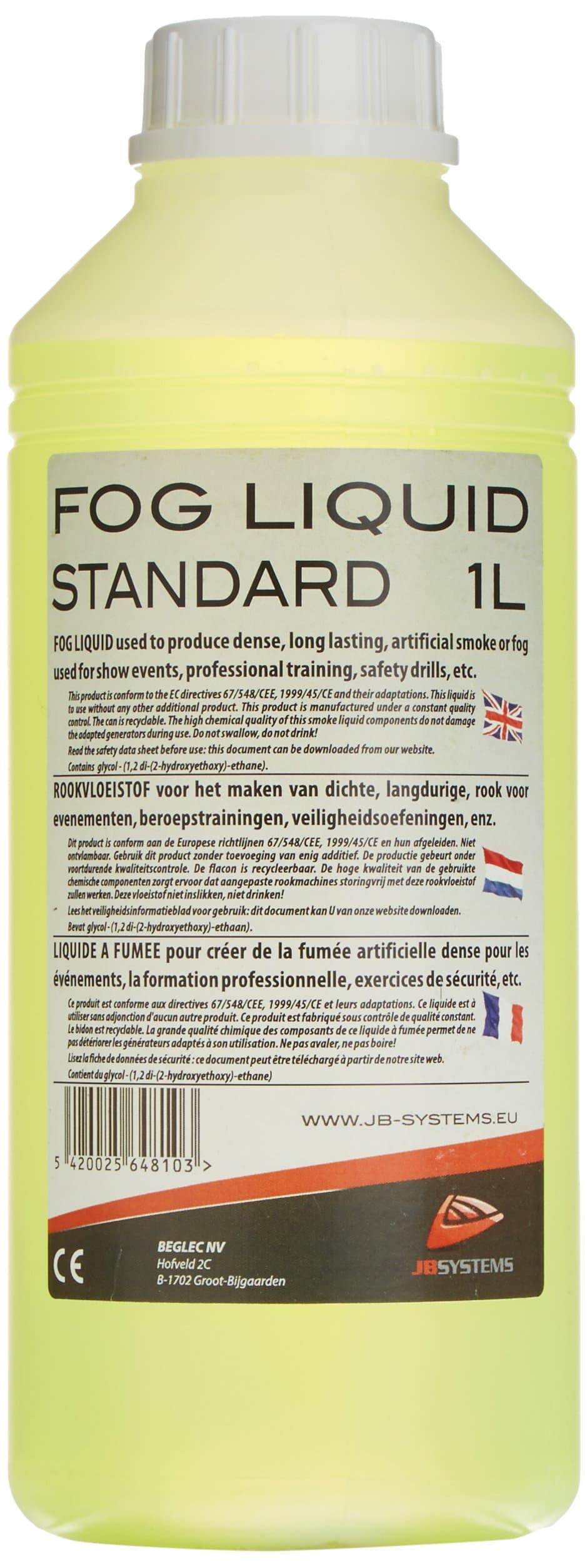 JB Systems 04810 Fog Machine Liquid 1 Litre White