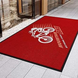 Custom Door Mat Personalized Logo Text Entrance Commercial Floor Mats with Non-Slip Rubber Backing Indoor Outdoor Waterproof Mat 3' x 5'