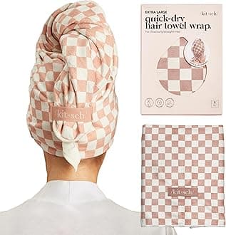 Kitsch Plush Microfiber Hair Towel Wrap for Women – Ultra Absorbent Microfiber Bath Towels for Wet, Curly, Long or Short Hair – Anti-Frizz Hair Wrap, Great Hair Care Gifts for Women