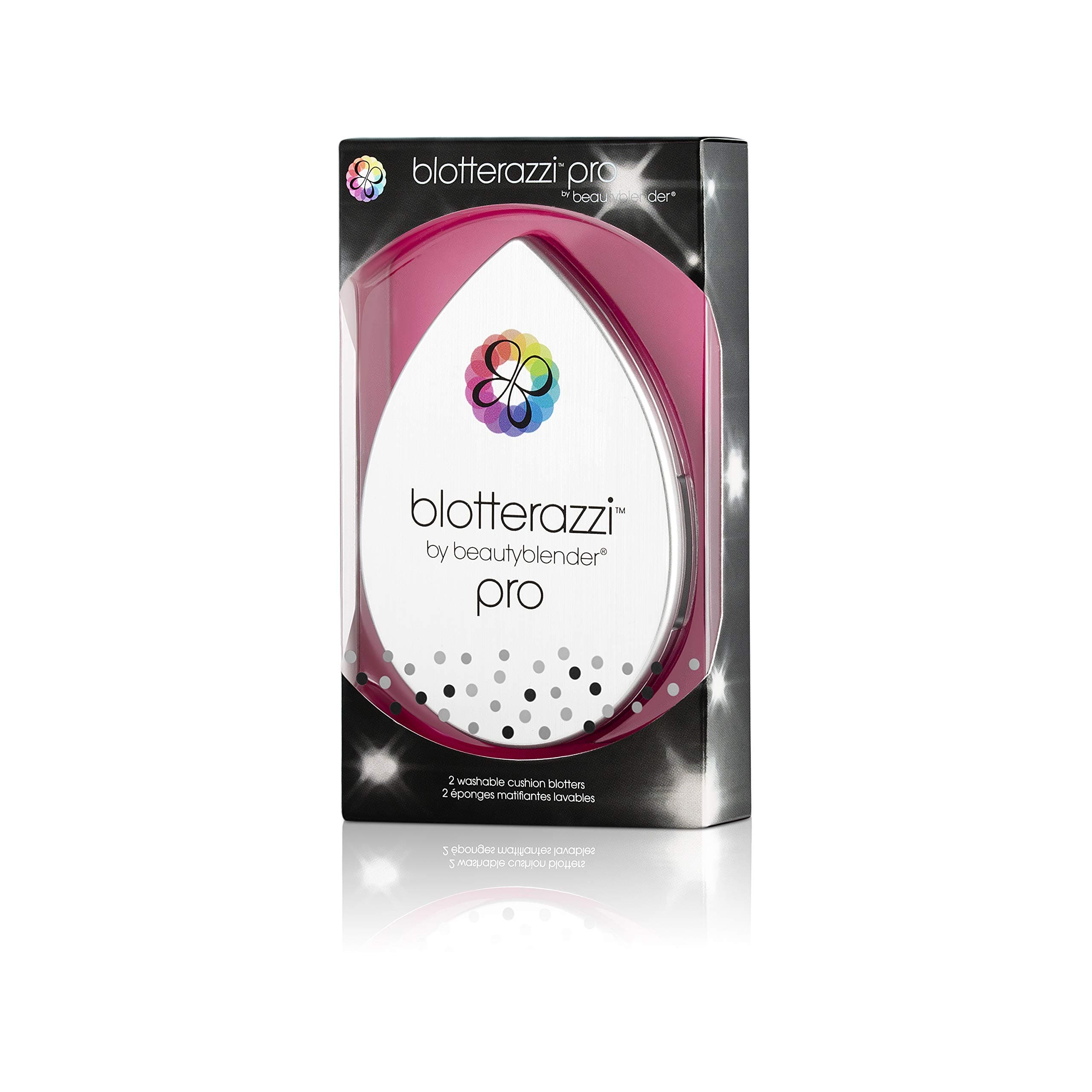 Blotterazzi® Pro Reusable Makeup Blotting Sponge, Includes Mirrored Compact, Re-Texturize Makeup, Absorb Excess Oil and Shine