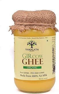 Vanalaya Organic Desi Gir cow ghee Prepared by traditional Bilona Method -200ml