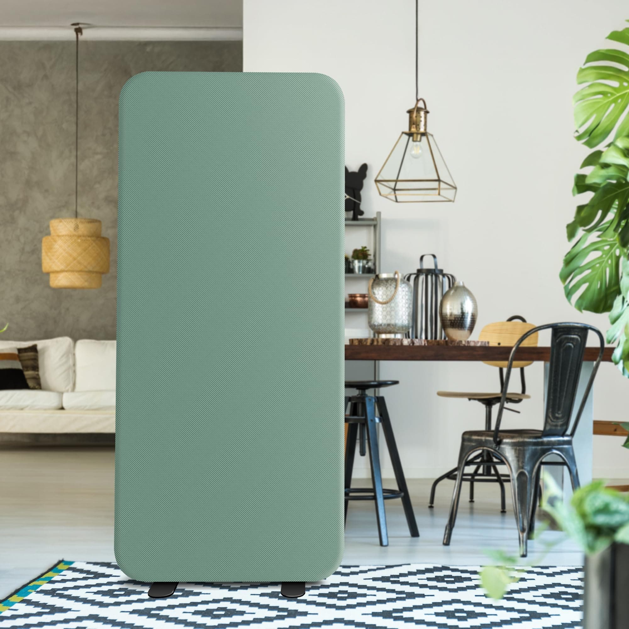 DECOLAB Standing Room Divider, Space Privacy Partition Wall Panel for Office, Home, Classroom, Studio, Scratch Resistance, 29"x65", Aqua