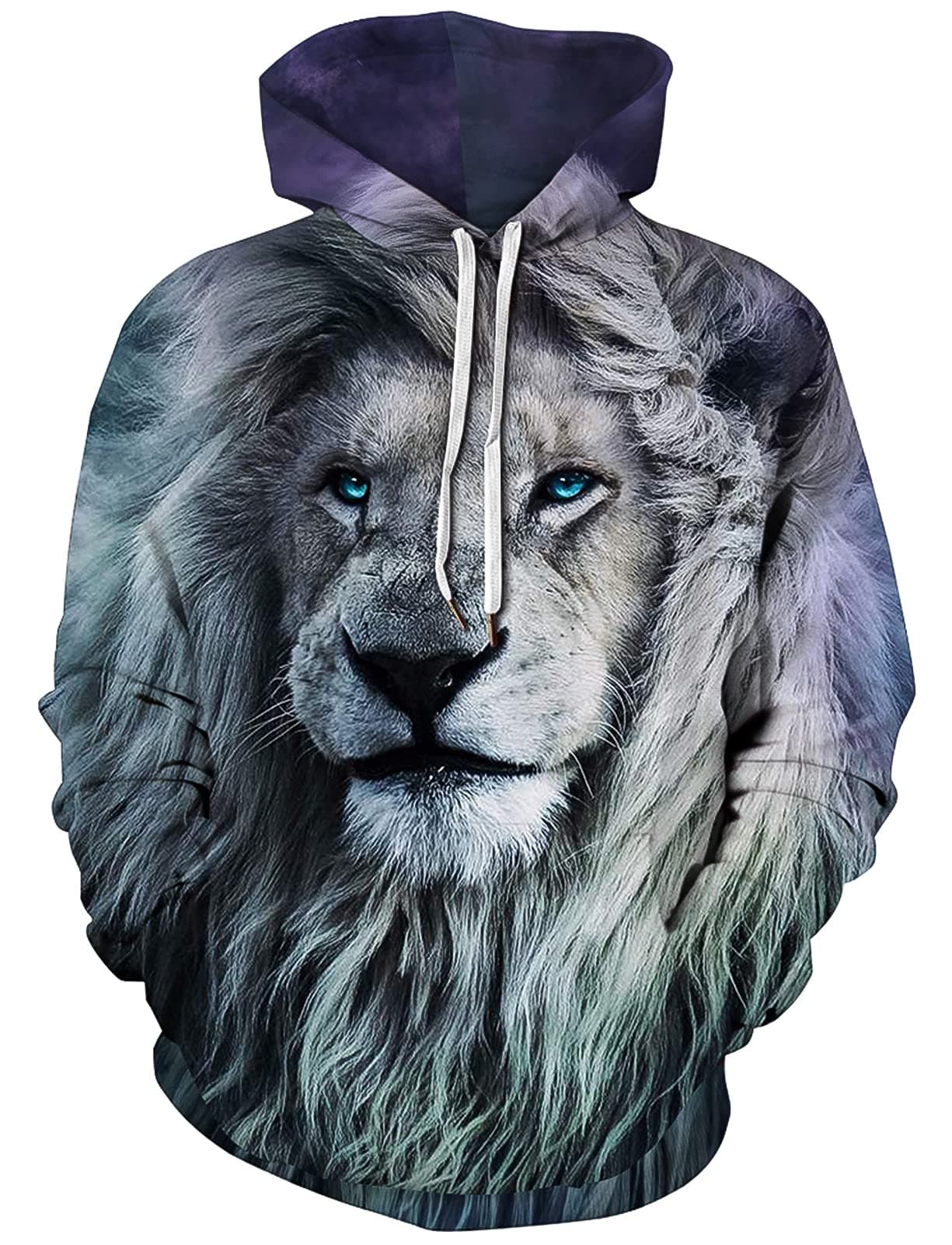 Unisex Hoodie 3D Digital Printed Pullover Drawstring Big Pocket Jumper Long Sleeve Casual Loose Hood Sweatshirts Fashion Street Hoody S-3XL