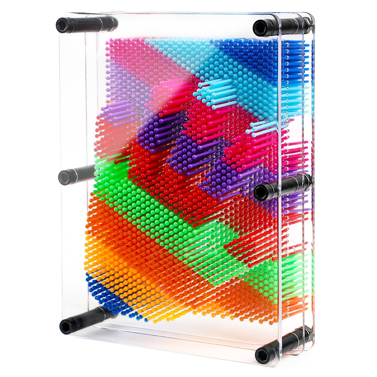 ENJSD (Multicolor) - 3D Pin Art Toy, Unique Plastic Pin Art Board for Kids,Inspire Imagination & Challenge Sense, Innovative Boundless Creativity for Children (Multicolor)