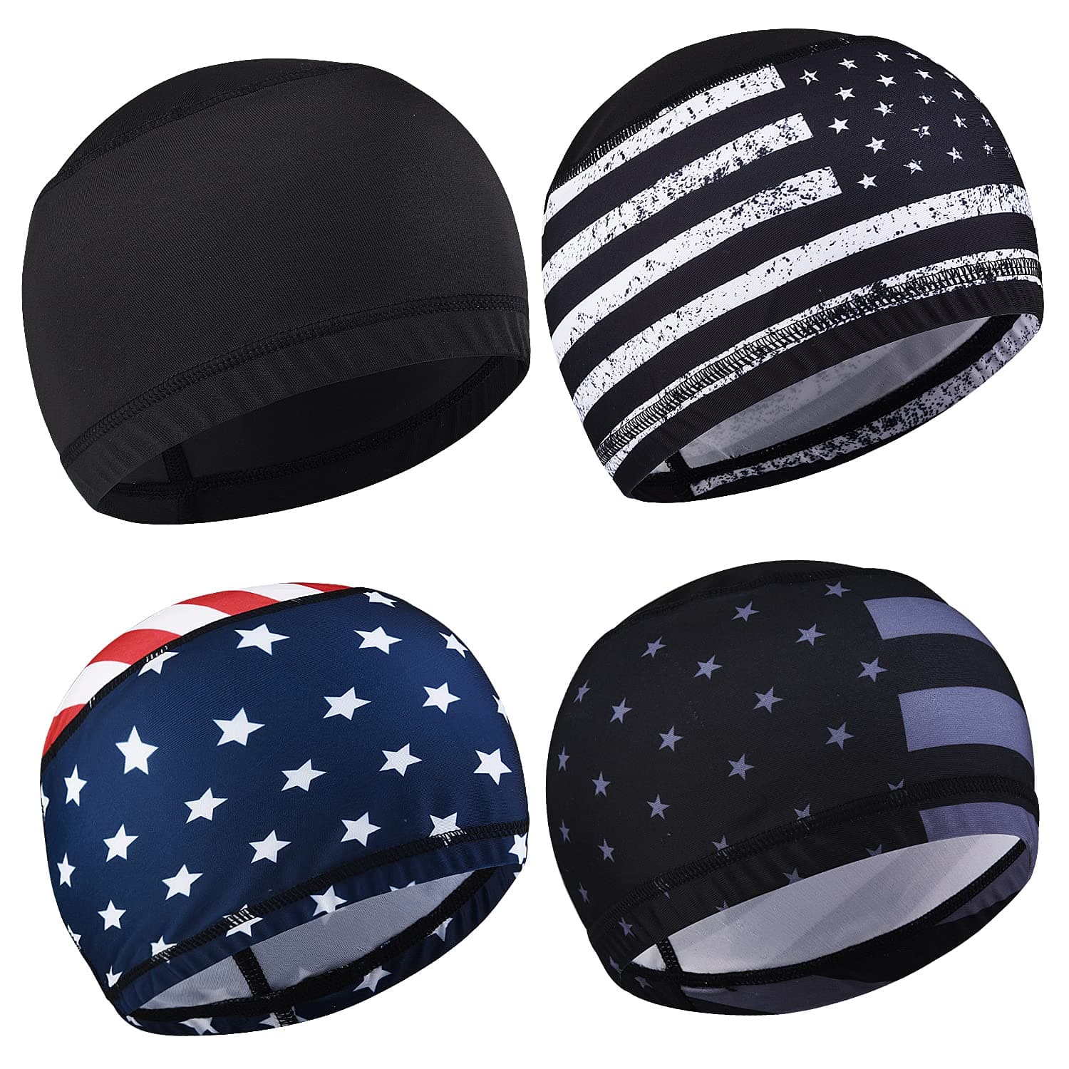 Skull Cap Helmet Liner Hard Hat Liner Running Beanie Head Wrap Bicycle Football Sweat Wicking Cycling Caps for Men Women
