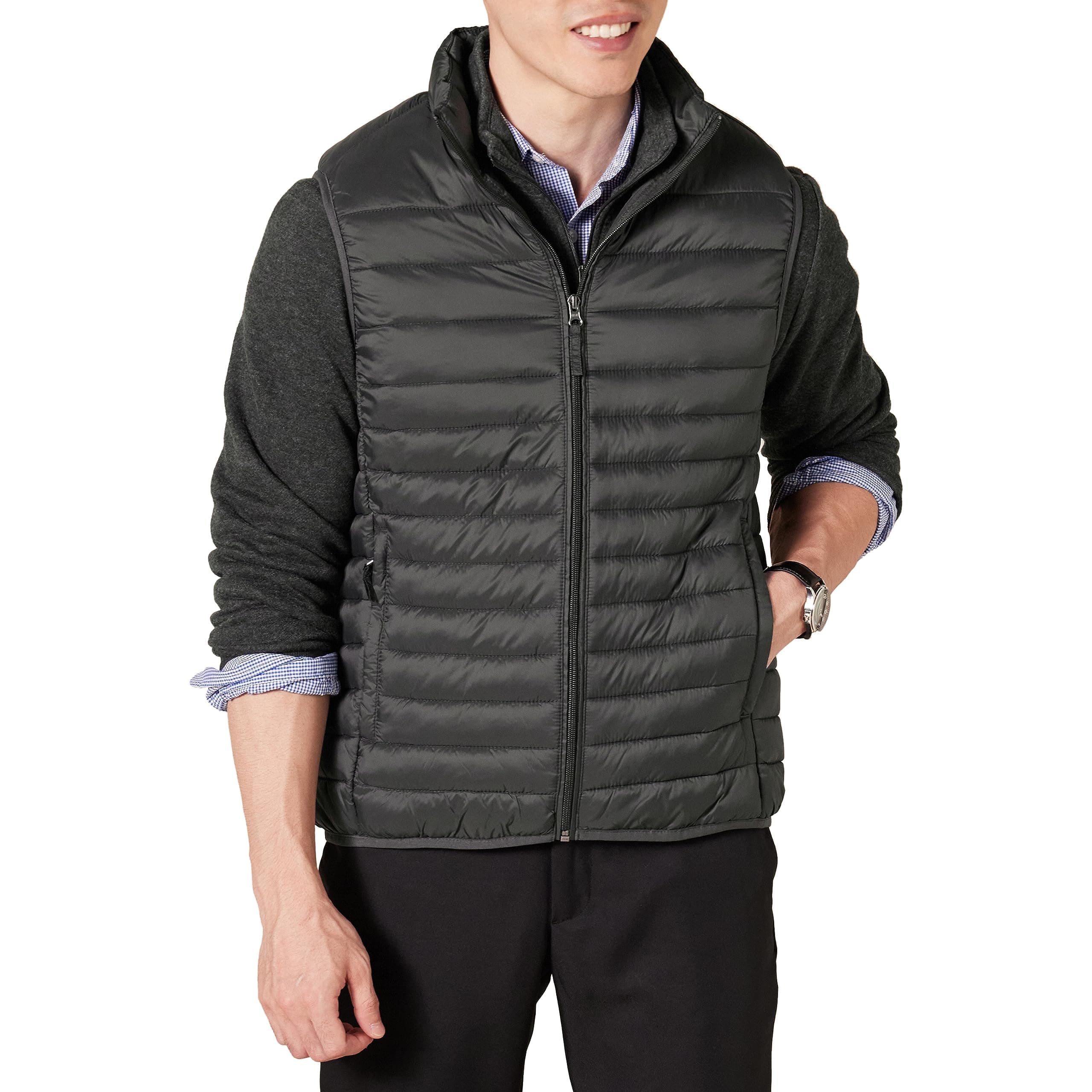 Amazon Essentials Men's Lightweight Water-Resistant Packable Puffer Gilet