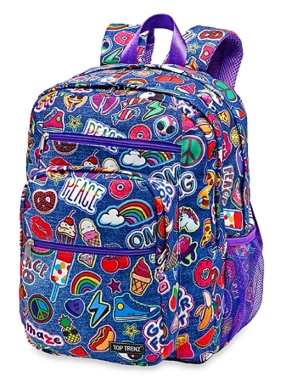 Top Trenz Inc Scented 5 Zipper Backpacks (Patch V2 BP)