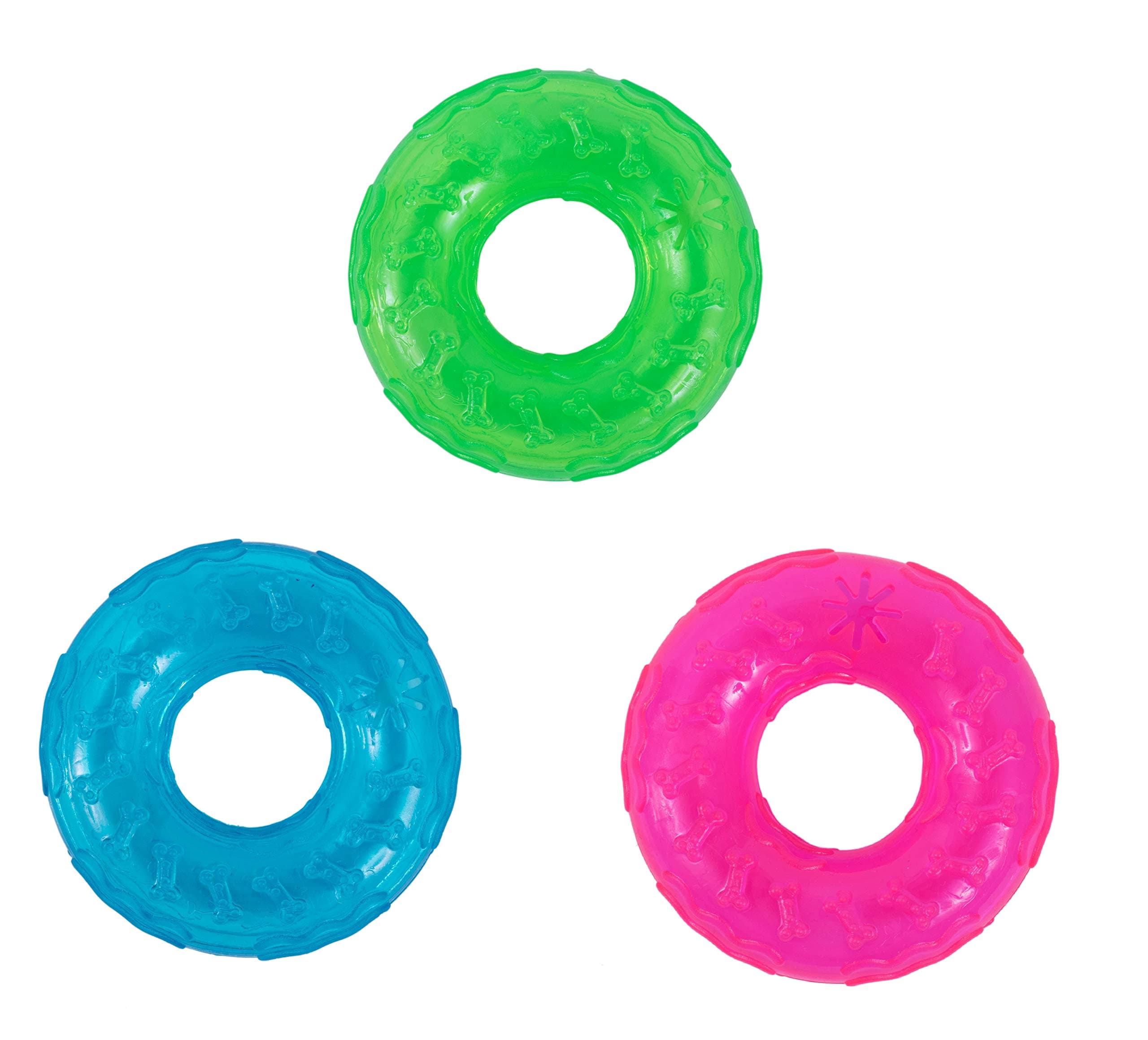 PetfaceToyz Play Ring, Blue/Green/Pink