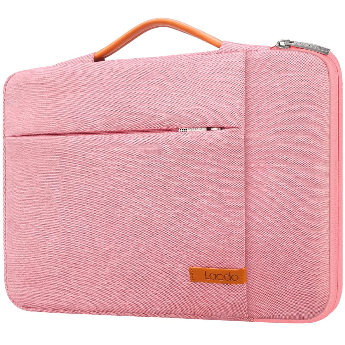 360° Protective Laptop Sleeve Case for 16 inch MacBook Pro M5 Pro/Max A3428 A3429 (2026), M4/M3/M2/M1 A3403 A3186 A2991 A2780 A2485 A2141, 15 inch Surface Laptop 7/6/5/4/3 Computer Bag, Peach