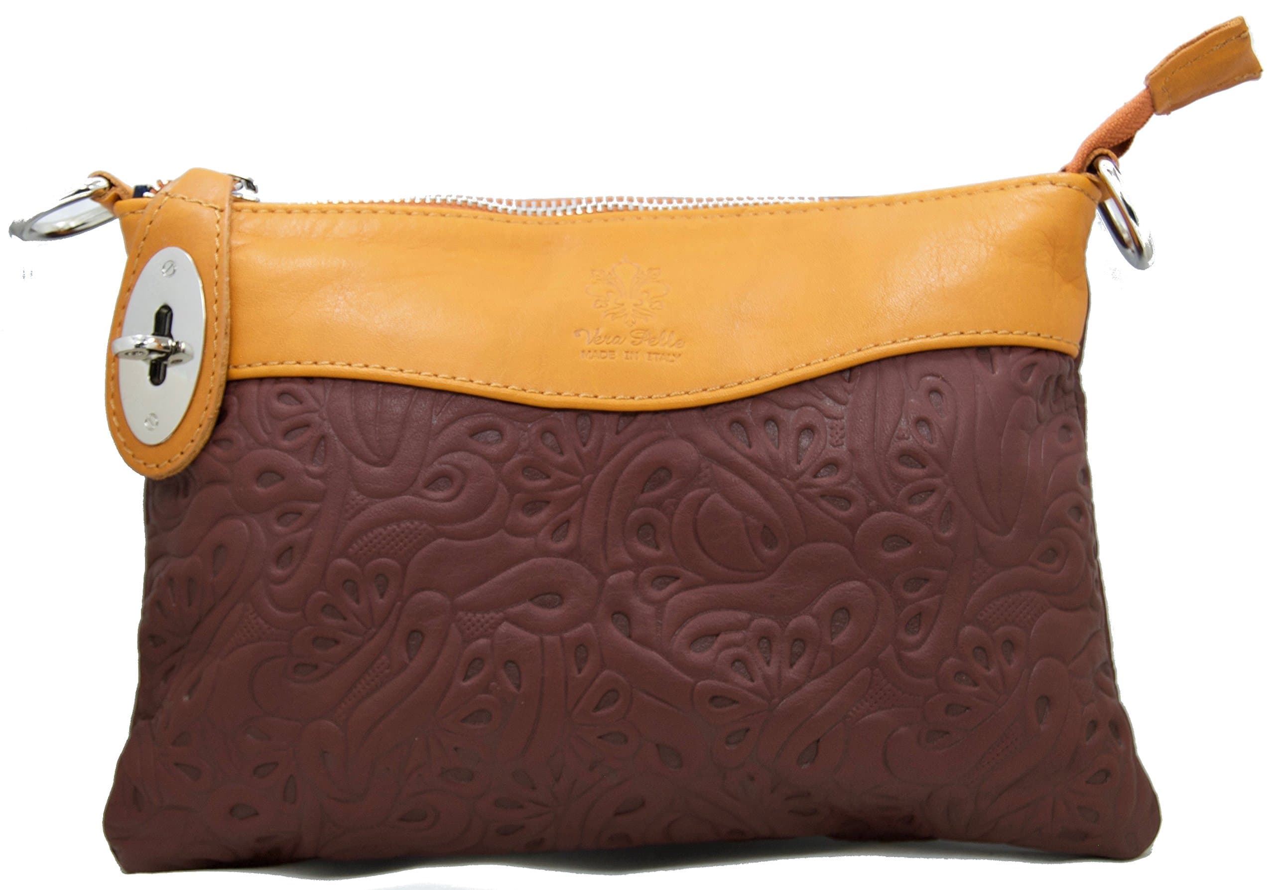 Bello Crossbody Clutch Bag Brown Tan