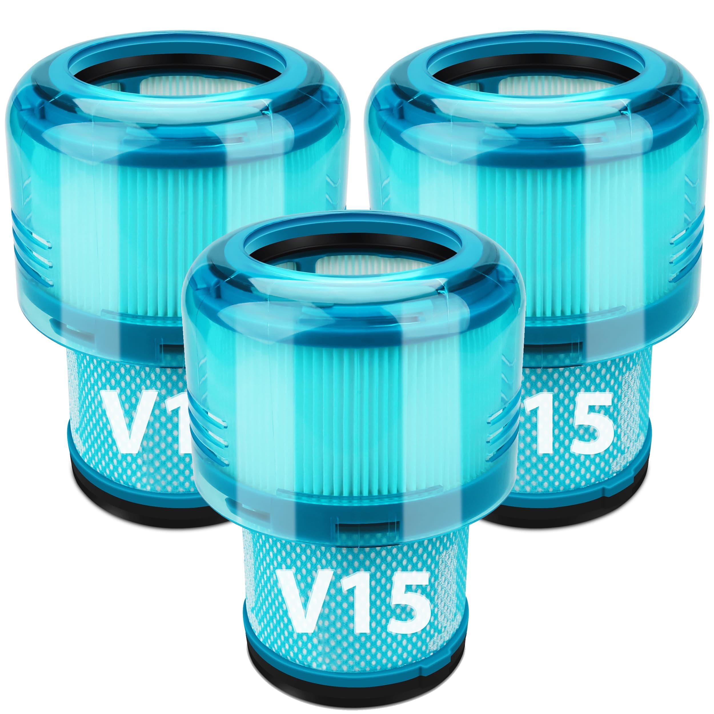 3 Pack V15 Vacuum Filters Replacement for Dyson V11 Animal, V11 Torque Drive,V11 Extra, V15 Detect Cordless Vacuum Cleaner Filter,For Dyson V15s Detect Submarine, Compare to Part # 970013-03