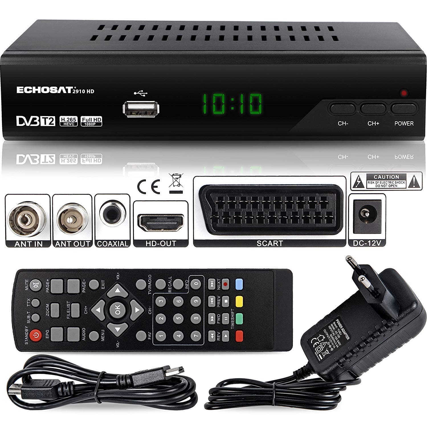Xtrend ET 8500 HD Receiver PVR Ready with Hard Drive Bay LCD Display 2 x DVB-S2 Satellite Tuner with Anadol® HDMI Cable